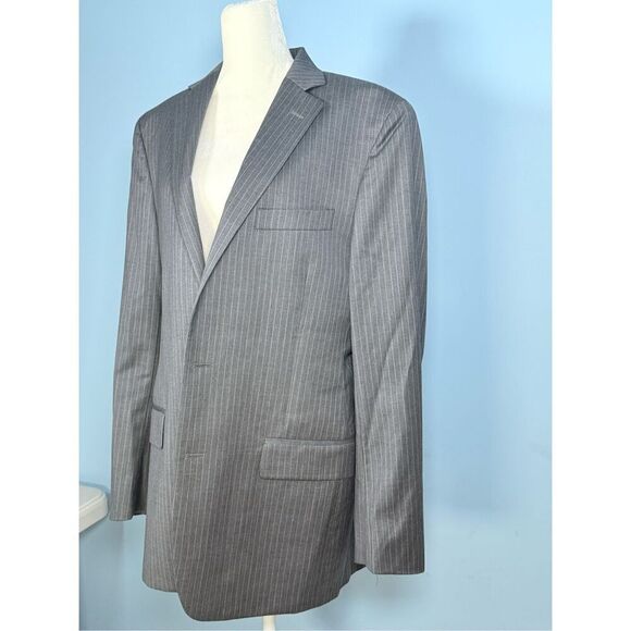 Brooks Brothers 346 Fitzgerald Fit Two Button Wool Blazer Jacket 40L Grey - Picture 3 of 14